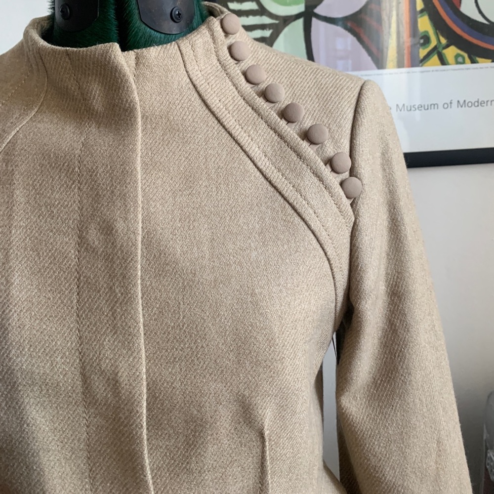 Beige Ruched Jacket - Picture 3 of 8